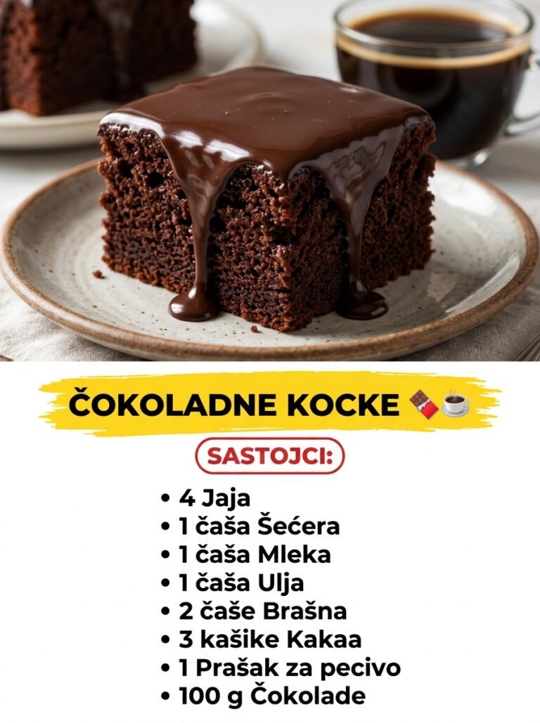 Najbolji Recept za Čokoladne Kocke: Brzi i Sočni Biskvit na Čaše