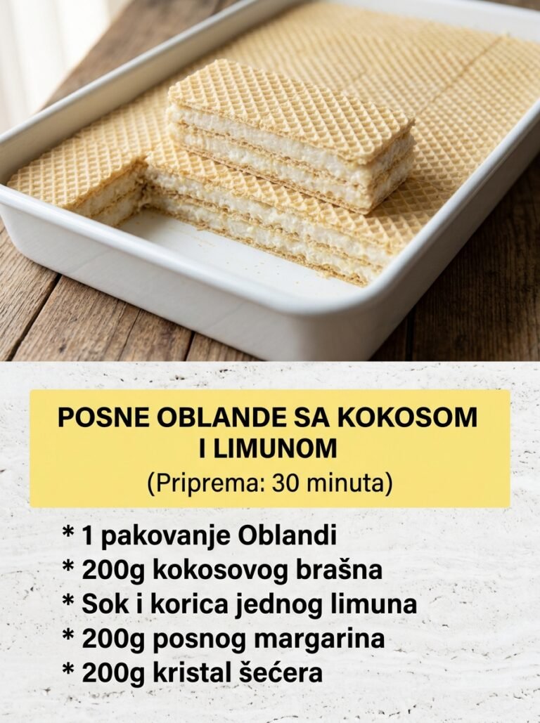 Posne Oblande sa Kokosom i Limunom: Starinski recept za preukusan, prhki i osvežavajući sitni kolač
