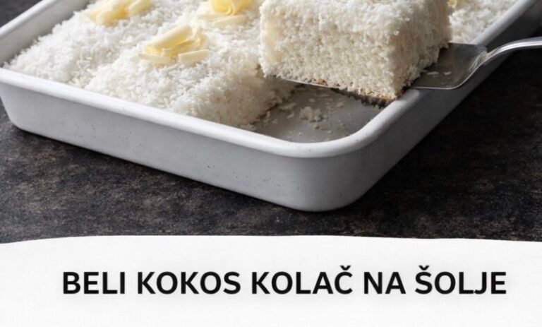 Beli kokos kolač na šolje – mekan, mirisan i jednostavan recept