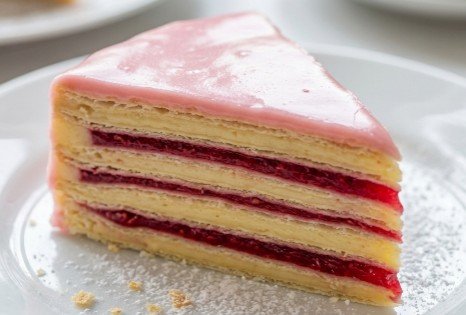 Raskošna Rozen Torta sa Malinama: Prefinjeni Slojeviti Kolač sa Vanila Kremom i Voćnim Želeom