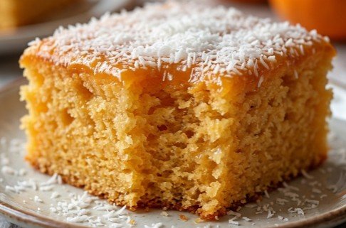 Sočne Kokos Kocke sa Pomorandžom: Brzi zaliveni kolač na čaše iz tepsije