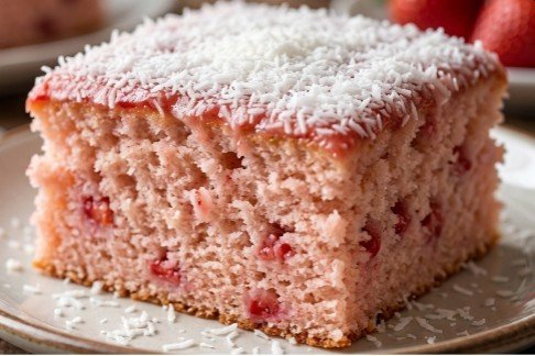 Brze Kokos Kocke sa Jagodama: Vazdušasti i Osvežavajući Voćni Kolač na Čaše