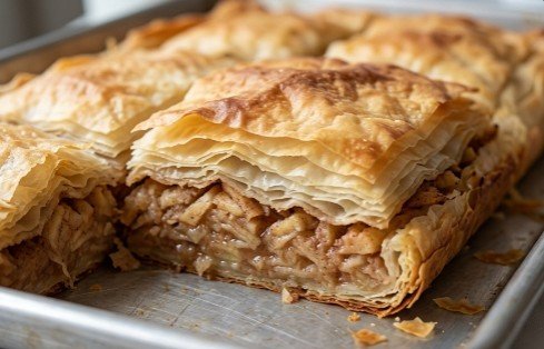 Tradicionalna Pita sa Jabukama i Cimetom: Hrskavi Jesenji Klasik u Raskošnim Slojevima