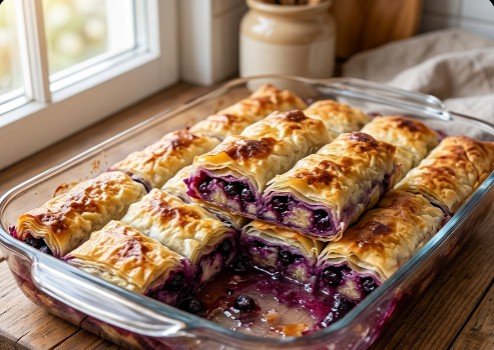 Starinska Sočna Pita sa Borovnicama i Grizom: Tradicionalni slatki rolat iz tepsije