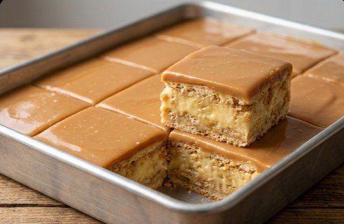 Premium Kremasta Plazma Banana Torta sa Karamelom koja se ne peče