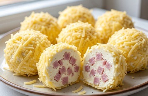Brze Slane Kuglice sa Šunkom: Elegantno Predjelo sa Rendanim Kačkavaljem