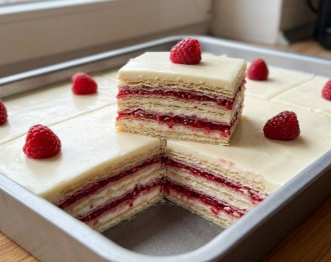 Premium Kremasta Rozen Kocka sa Malinama: Raskošna višeslojna torta koja se topi u ustima