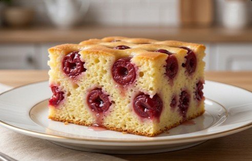 Sočni Kolač sa Grizom i Višnjama na Čaše: Brzi Starinski Recept