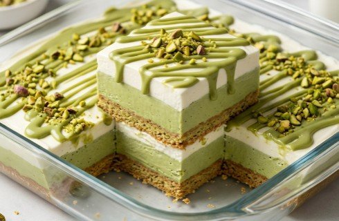 Premium Pistacio Plazma Kolač: Raskošni nepečeni desert sa kremom od pistaća i Mascarponeom