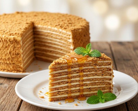 Domaća Medena Torta (Medovik): Starinski recept za čuveni ruski višeslojni klasik sa vanila kremom koji se topi u ustima