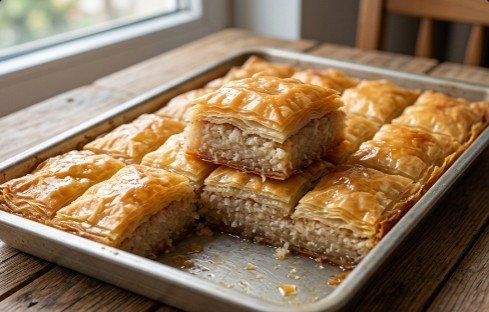 Domaća Sočna Baklava sa Kokosom: Egzotični Obrt na Tradicionalni Balkanski Klasik