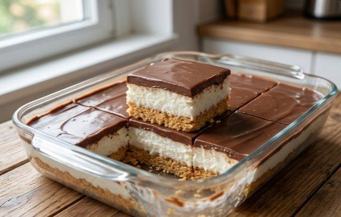 Kremasti Desert od Kokosa i Čokolade (Bounty Kocke): Ekstra brzi mlečni slatkiš bez pečenja koji se topi u ustima