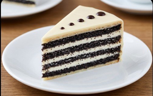 Rozen Torta sa Makom i Vanilom: Elegantni crno-beli desert bez pečenja