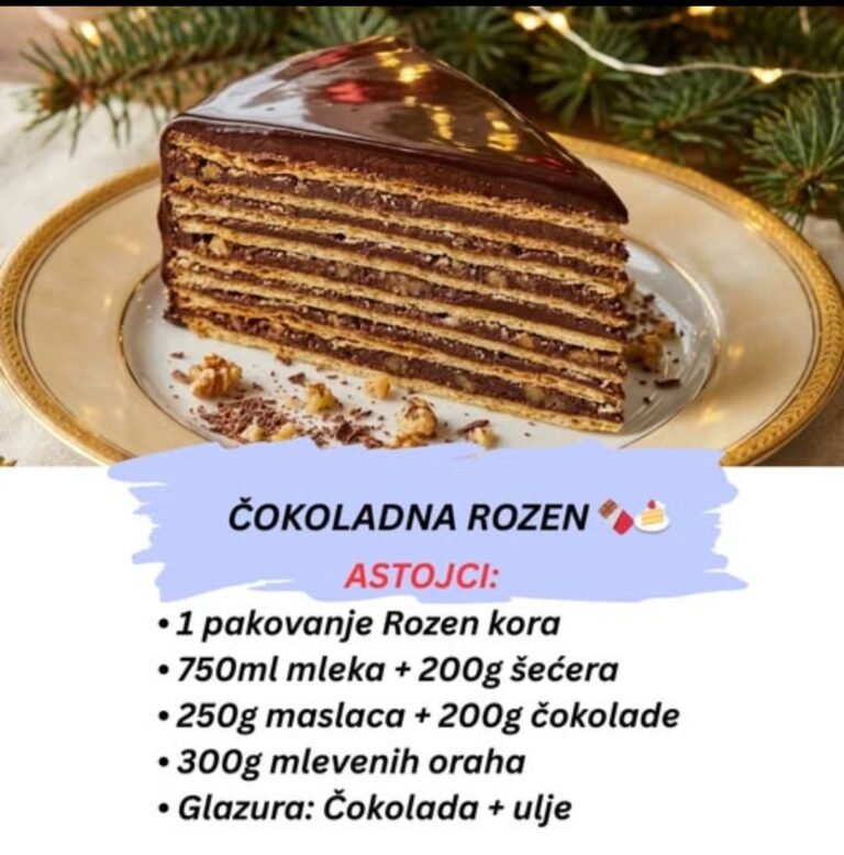 Čokoladna Rozen Torta: Savršen slojeviti desert bez pečenja