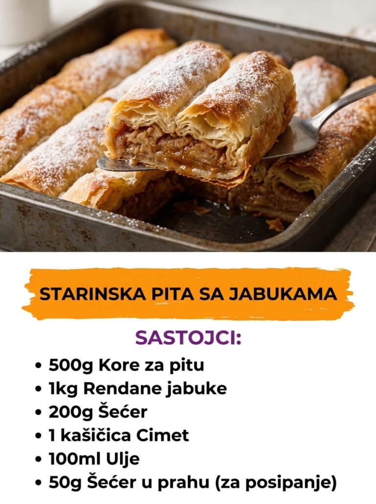 Starinska Pita sa Jabukama: Tradicionalni Recept sa Gotovim Korama