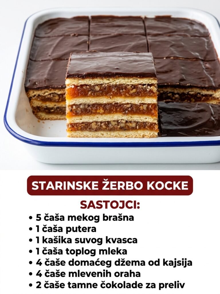 Starinske žerbo kocke — raskošna slojevita poslastica
