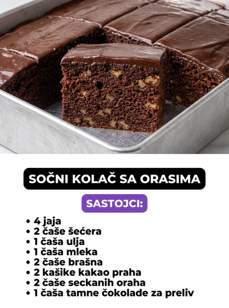 Sočni Kolač sa Orasima: Čokoladni klasik obogaćen hrskavim komadićima