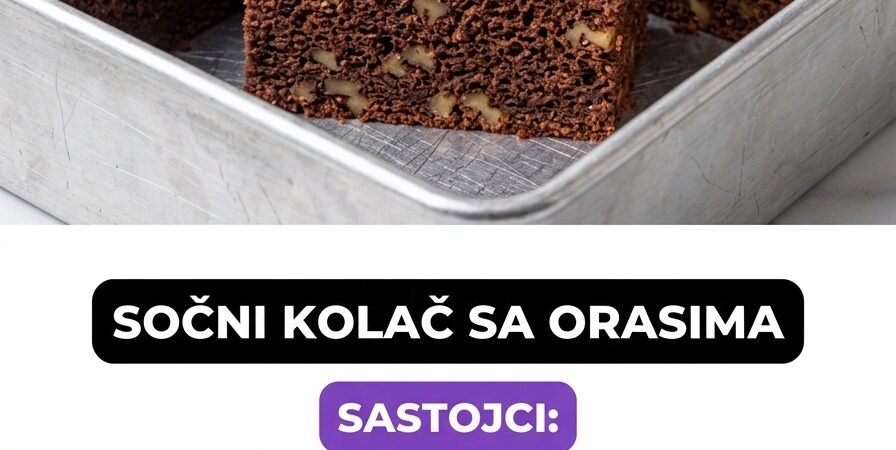 Sočni Kolač sa Orasima: Čokoladni klasik obogaćen hrskavim komadićima