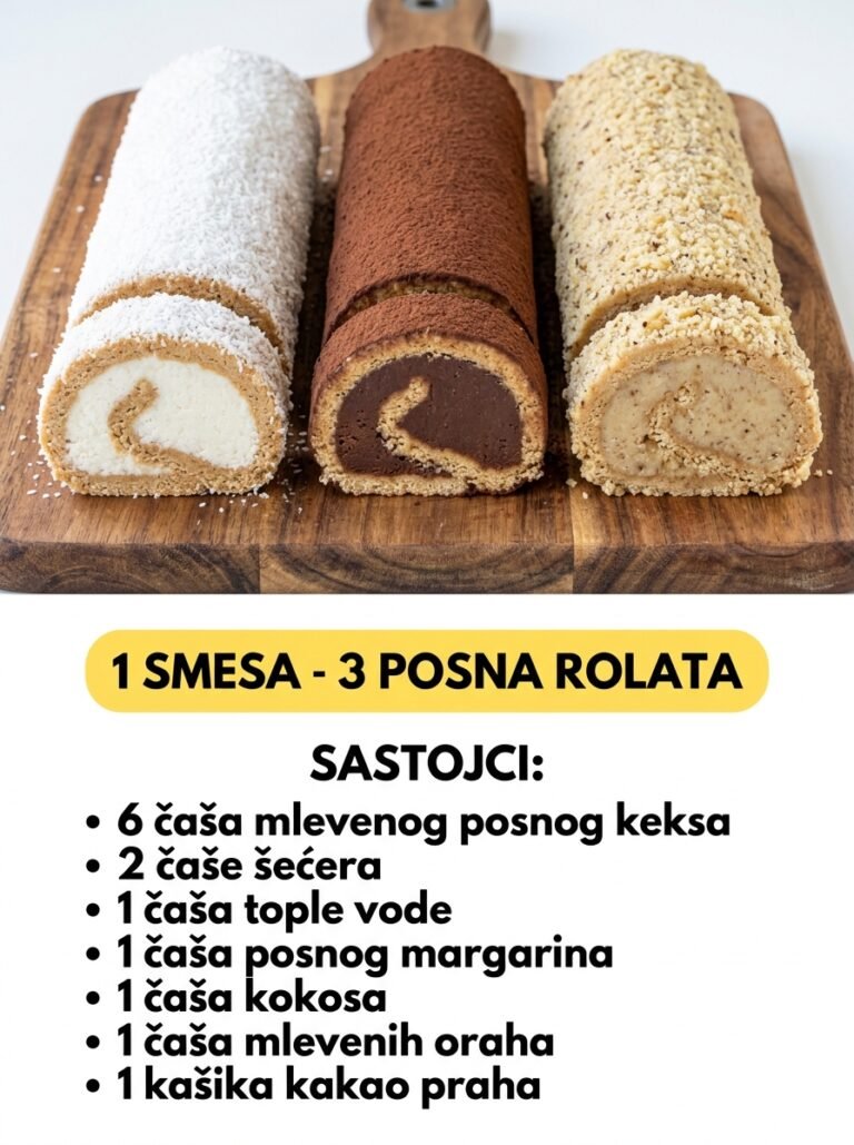 3 posna rolata od jedne smese — Spas za svaku posnu slavsku trpezu
