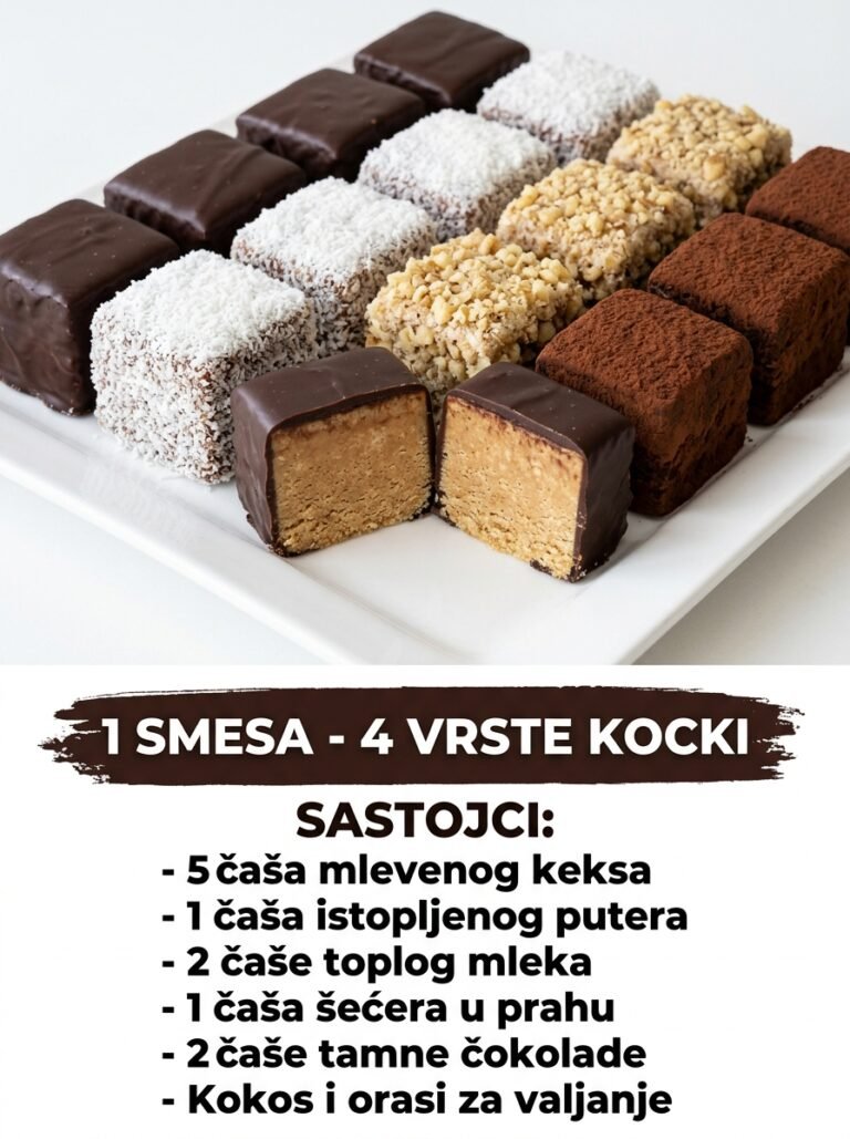 4 vrste kocki od jedne smese — Brz i izdašan desert bez pečenja