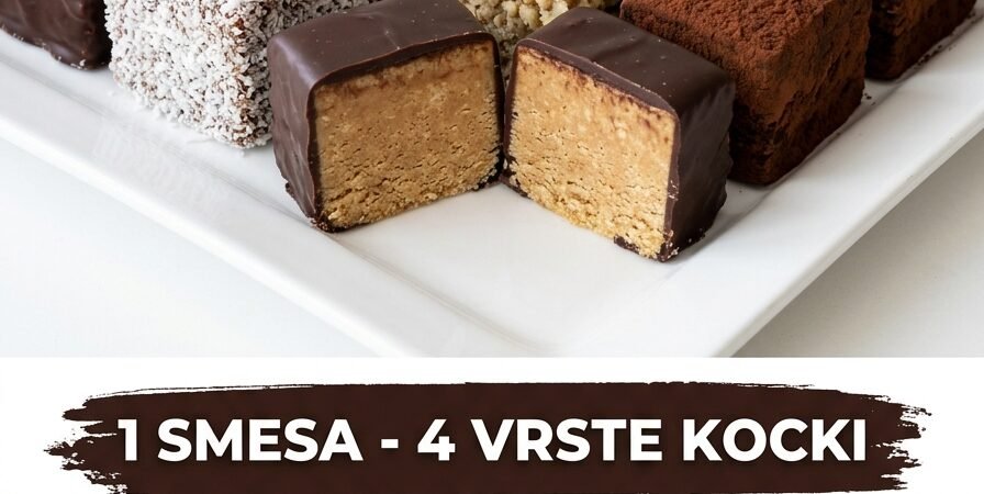 4 vrste kocki od jedne smese — Brz i izdašan desert bez pečenja