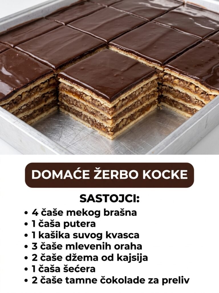 Domaće Žerbo Kocke: Tradicionalna slojevita poslastica