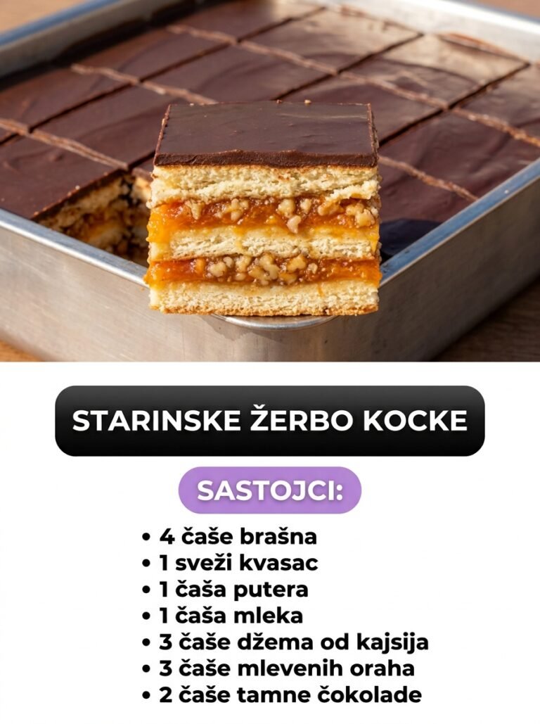 Starinske Žerbo Kocke: Savršen spoj prhkog testa, oraha i kajsija
