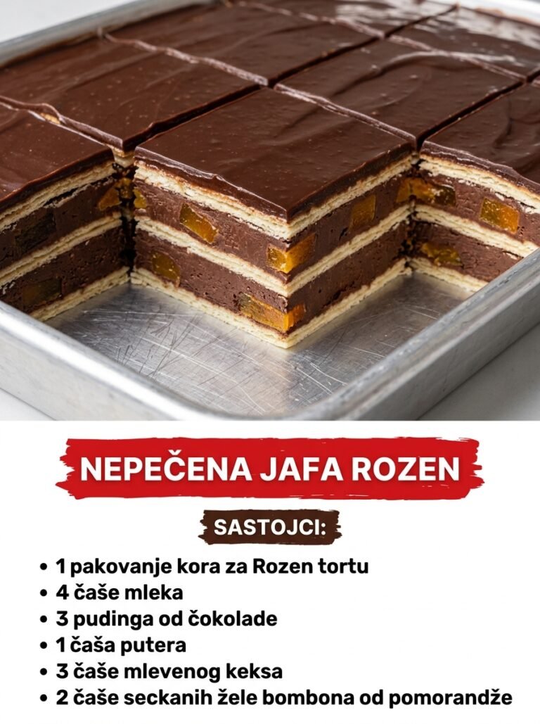 Nepečena Jafa Rozen torta — Brzi desert sa ukusom čokolade i pomorandže