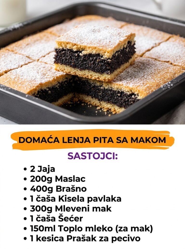 Domaća Lenja Pita sa Makom: Starinski kolač koji se topi u ustima