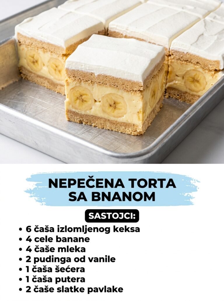 Nepečena torta sa bananama — Brzi kremasti užitak za celu porodicu
