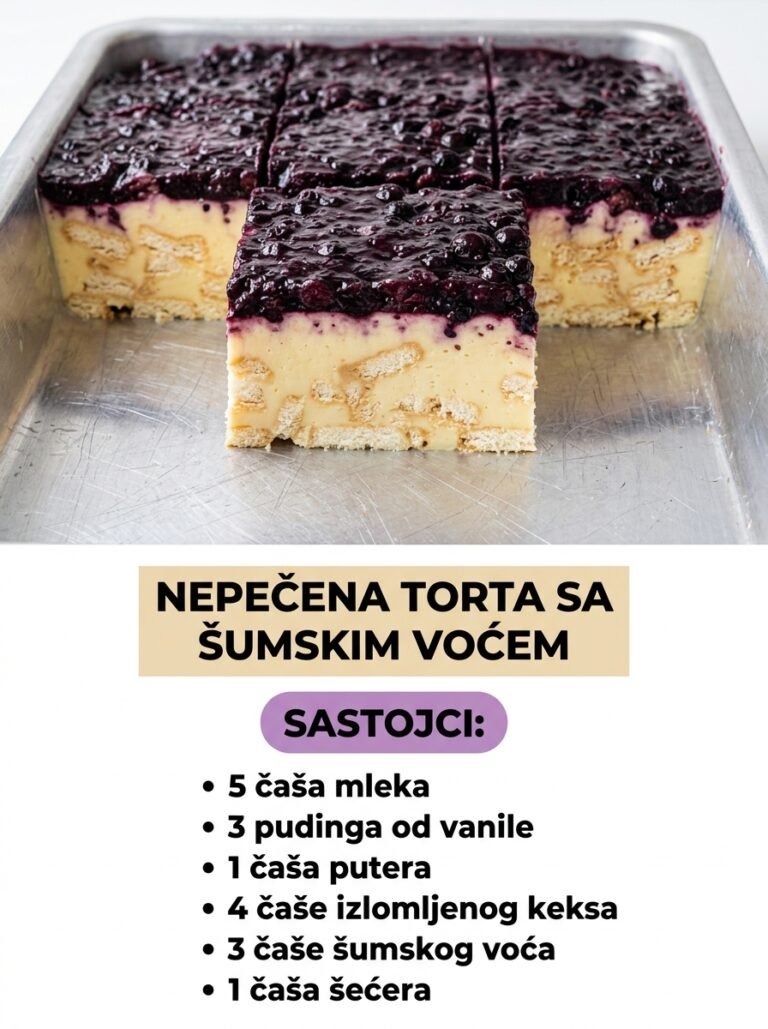 Nepečena Torta sa Šumskim Voćem: Osvežavajući kremasti desert bez pečenja