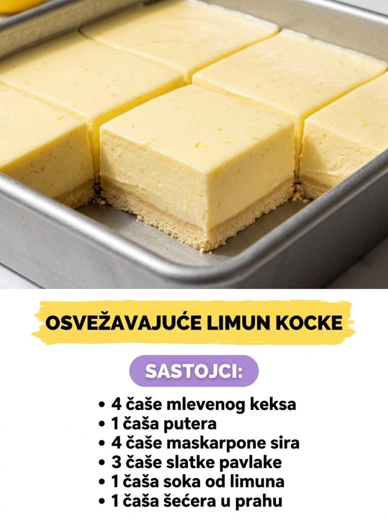 Osvežavajuće Limun Kocke: Raskošna harmonija citrusa i kreme gotova za čas