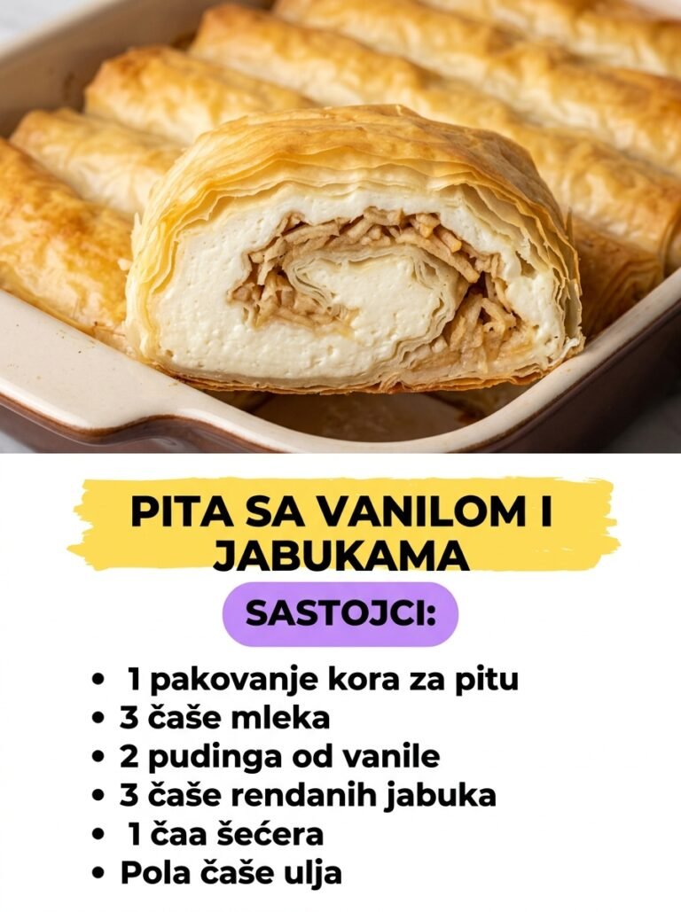 Pita sa Vanilom i Jabukama: Savršen spoj hrskavih kora, krema i voća