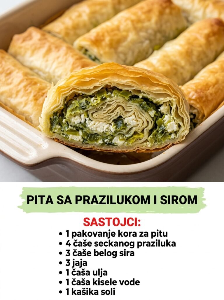 Pita sa Prazilukom i Sirom: Savršeno hrskava i izdašna domaća savijača