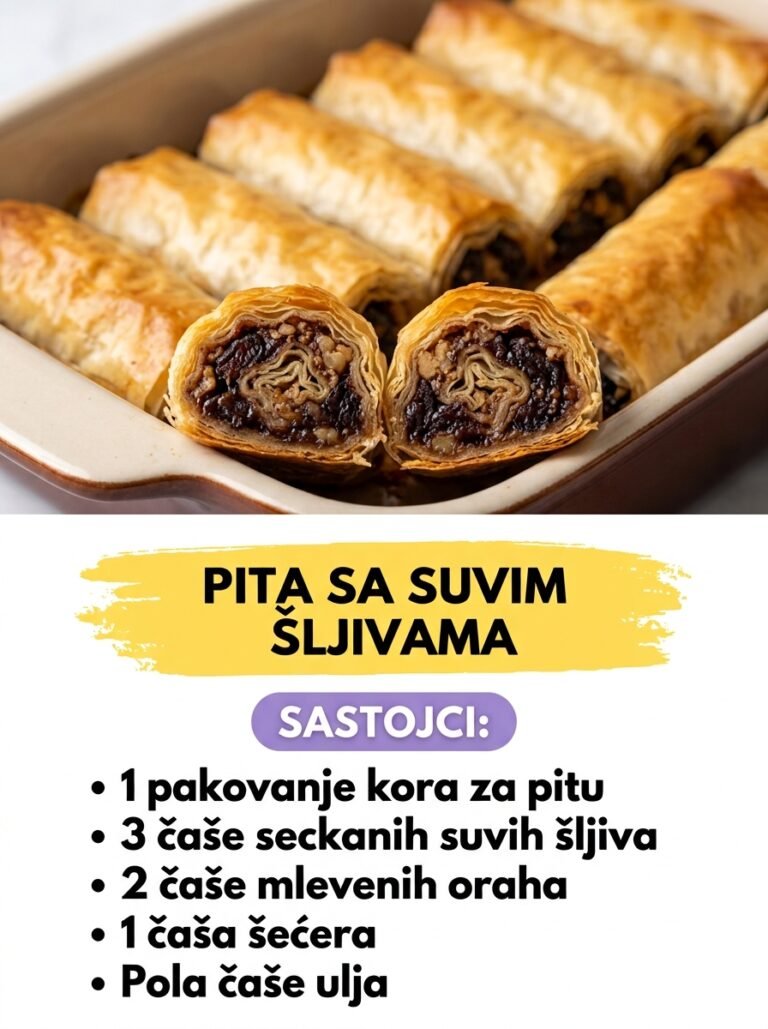 Pita sa Suvim Šljivama i Orasima: Tradicionalni slatkiš od gotovih kora