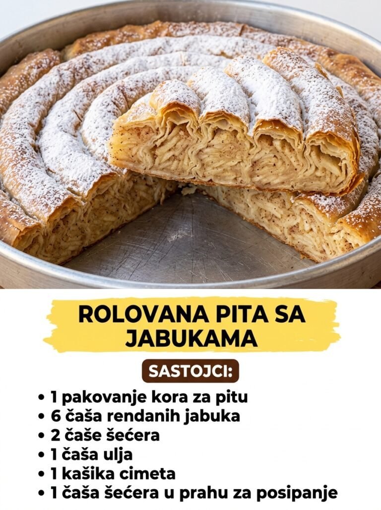 Rolovana pita sa jabukama — miris tradicije u vašem domu