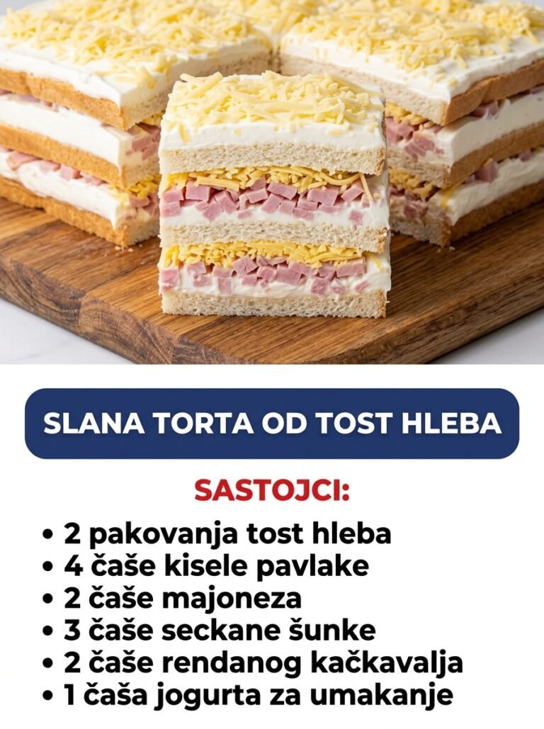 Slana torta od tost hleba — savršeno predjelo za svaku trpezu