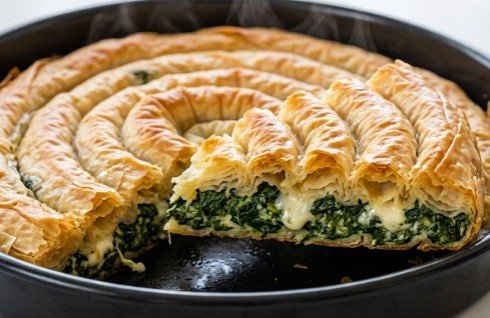 Tradicionalna Zeljanica: Zlatna i hrskava pita sa spanaćem i sirom