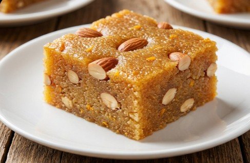 Domaća Sočna Griz Halva sa Bademima: Tradicionalni orijentalni kolač koji se brzo pravi