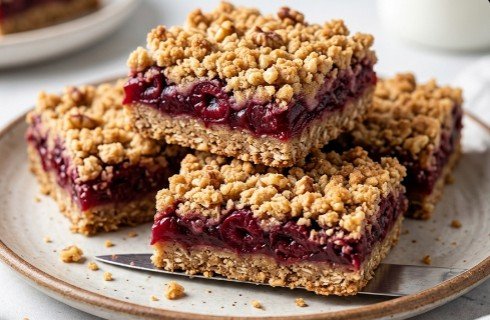 Hrskave Kocke sa Višnjama: Tradicionalni Starinski Recept sa Mrvicama