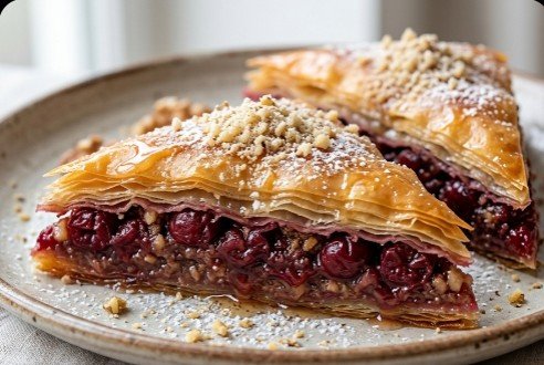 Sočna Baklava sa Višnjama i Orasima: Tradicionalni Recept sa Sirupom