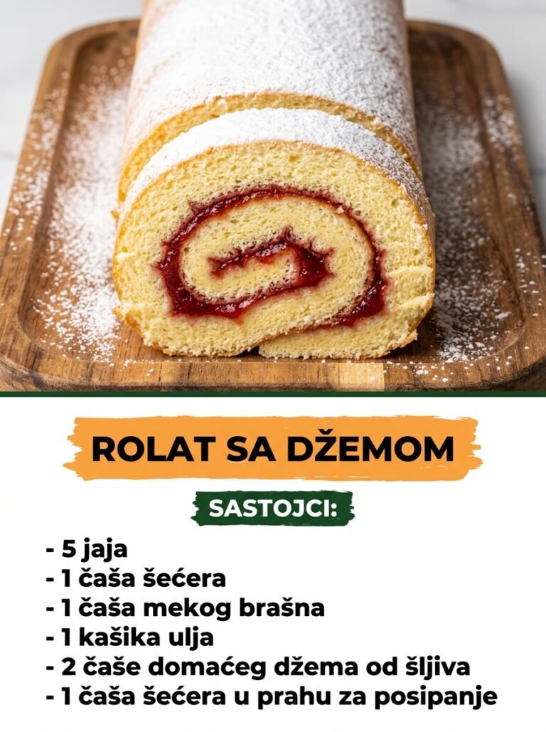 Rolat sa džemom — Najbrži starinski kolač koji uvek uspeva