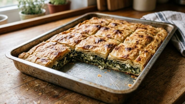 Domaća zeljanica sa spanaćem — hrskava i sočna tradicionalna pita