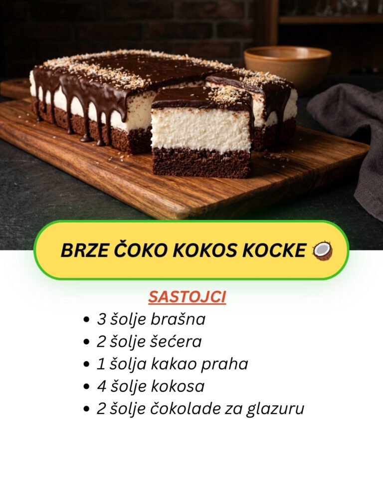 Brze čoko kokos kocke — savršen spoj čokolade i kokosa