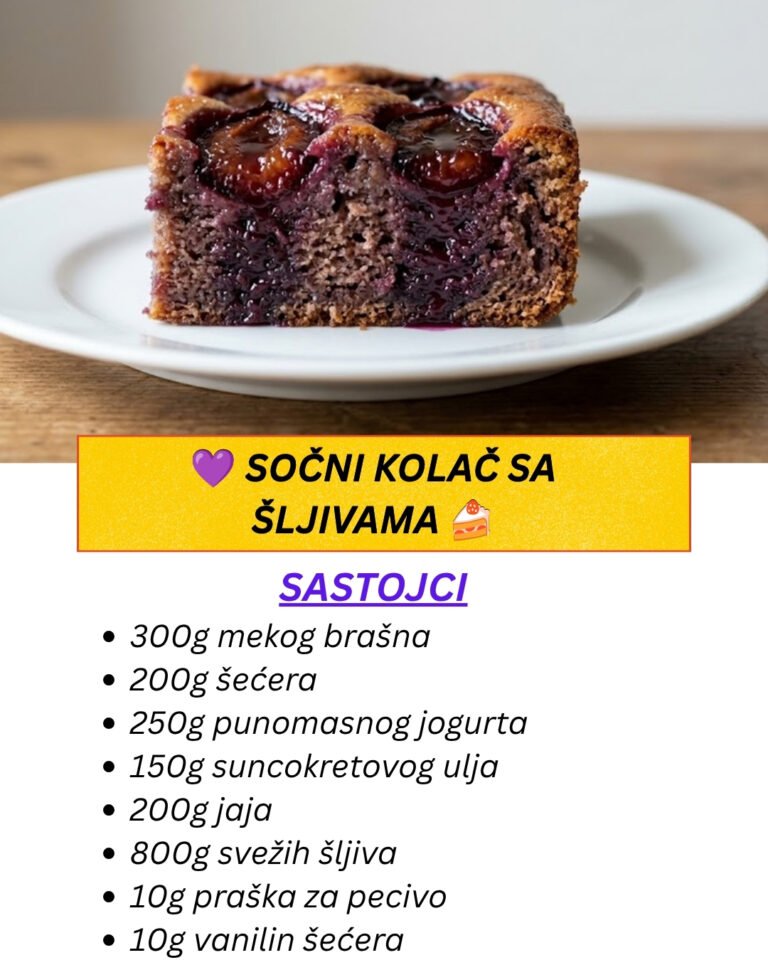 Sočni Kolač sa Šljivama: Jednostavan i Brz Domaći Slatkiš