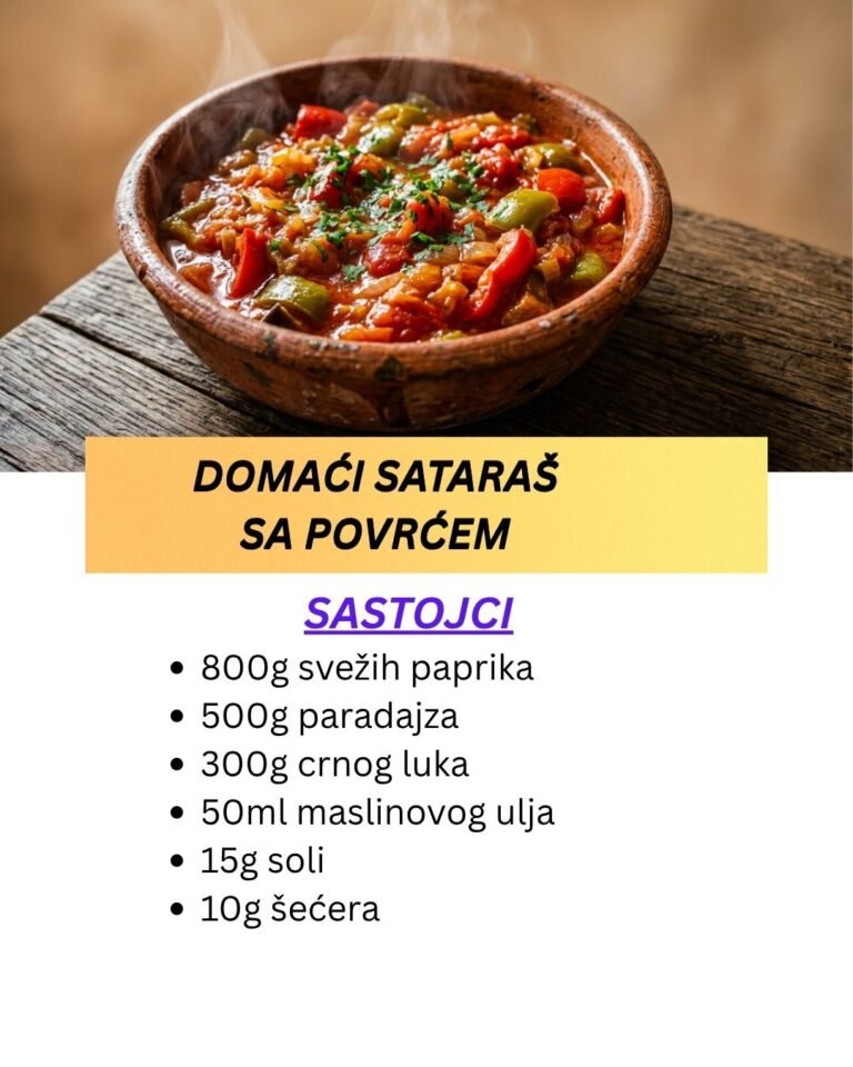 Domaći sataraš sa povrćem — osvežavajući letnji klasik pune arome