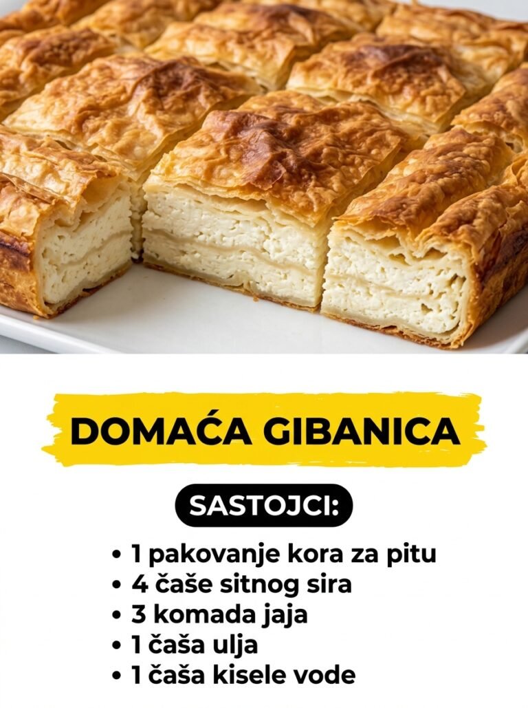 Domaća gibanica sa sirom — Sočna, vazdušasta i hrskava pita sa sirom