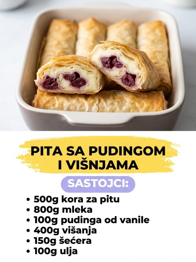 Savršen Recept za Pitu sa Pudingom i Višnjama