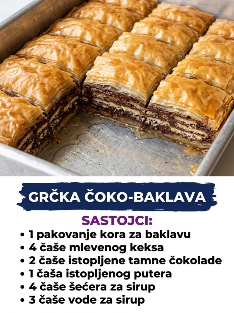 Grčka čoko-baklava — spoj Hrskavih kora i bogatog čokoladnog fila