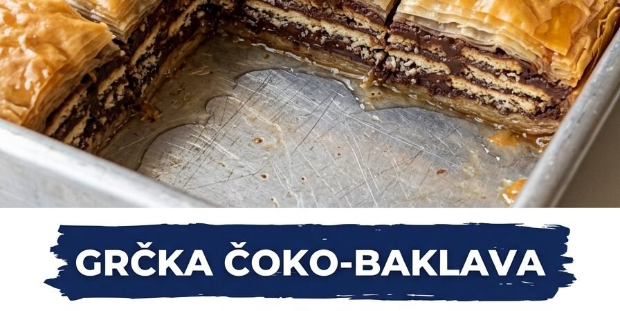 Grčka čoko-baklava — spoj Hrskavih kora i bogatog čokoladnog fila
